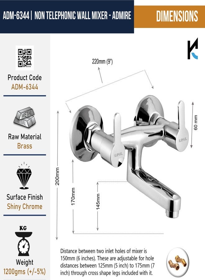 Kamal Non Telephonic Wall Mixer Admire - Image 4
